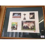 A framed & glazed photographic montage of the 34th Ryder Cup Gold tournament 'Europe celebrate