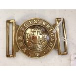 A vintage brass Boys Brigade belt buckle.