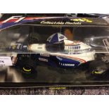 A boxed Onyx 1:18 scale Formula One racing car - Williams Renault FW17 David Coulthard.