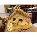 An original Pendelfin rabbit family 'Old School House', in excellent boxed condition.