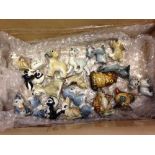 A box of Wade Whimsies Disney Hat Box figures to include Fantasia, Bambi, Sword in the Stone, 101
