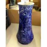 A Shelley blue & white vase.