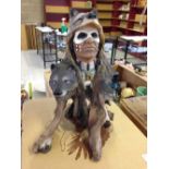 A large JH Boone native American Indian limited edition figure 'Brother Wolf' in original box with