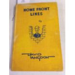 1972 war cartoon book 'Home Front Lines' by David Langdon. Signed by the artist.