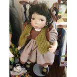 Semour Mann Connoisseur Collection bisque doll 'Jay' #236 - as new in box. Approx 19" tall.