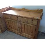 A bespoke made pine kitchen sideboard/cupboard 121cm (4ft) wide