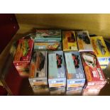 10 Matchbox cars in excellent condition in repro boxes. To include 2 #47 Jaguar SS100 in different