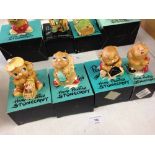 4 boxed original Pendelfin Rabbit figures: 'Jacky', 'Honey', 'Barney' and 'Euclid'.