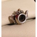 Pandora silver teapot charm.