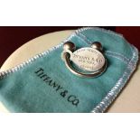 Tiffany HM silver 'Please return to….' tag key ring in original Tiffany bag.