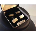 A pair of 9 carat gold over silver gents cuff links.