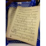 A large collection of hand written music scores c.1930s/40s. They belonged to soprano singer