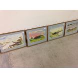 A set of 4 watercolours of local scenes signed Marie King.