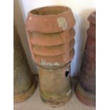 A vintage fluted chimney pot 79cm (31") tall.