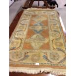 A vintage Milas Turkish wool rug. 135 x 80cm (1.08m²).