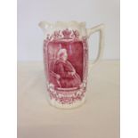 Queen Victoria commemorative jug by CP Co. Ltd Glasgow, Diamond Jubilee.