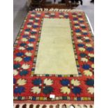 A vintage Canakkale Turkish wool rug. 142 x 96cm (1.36m²).