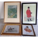 4 framed & glazed hunting prints to include 2 Lionel Edwards 'The Devon & Somerset' and 2 Masters of