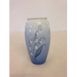 Bing & Grondahl snowdrop vase. Denmark 57/254 signed L.M, approx 13cm tall.