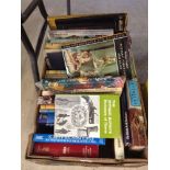 A box of books on antiques.