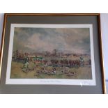 A framed & glazed Limited Edition hunting print 'The Radlet College Beagles at Shellingford' by John