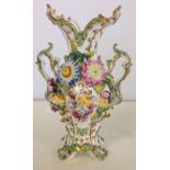 19th century Coalport Coalbrookdale 'New Oval' vase. Some damage and restoration. 31.5cm tall.