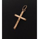 A 9ct gold cross approx 0.7g