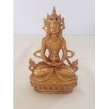 Gilded Indian god paperweight. 14cm tall.