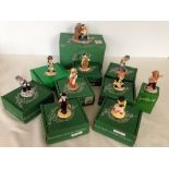 A set of 10 Beswick 'cats chorus' band figures - all boxed.