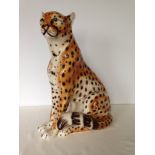 A large ceramic Cheetah, approx 60cm (2 feet) tall.