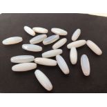 A collection of Moonstone beads.