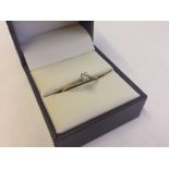 A 9ct gold diamond solitaire ring, size O1/2.