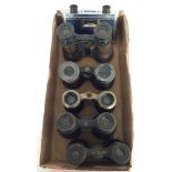 A box of 6 small binoculars/opera glasses.