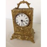 A French brass carriage clock by Henry, Paris.