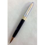 Eversharp ‘Black Symphony’ Repeating Pencil.Glossy black celluloid barrel, rolled gold cone, wide