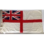 An original Royal Navy White Ensign flag. 27 x 54 inches. (69 x 137cm).