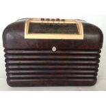 A vintage Bush bakelite radio.