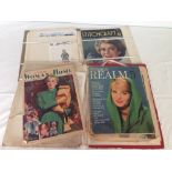 2 folders of vintage knitting patterns c1940-50s.