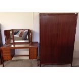 Loughborough Furniture ladies dressing table. 121cm wide with 3 piece mirror and matching