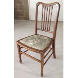 An inlaid Edwardian bedroom/hall chair.