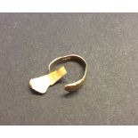 A broken 22ct gold ring, weight approx 2.5g