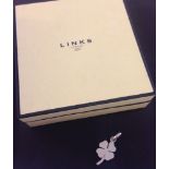 Links of London, 4 leaf clover silver charm in original box.