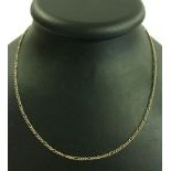 28" 9ct gold fancy chain. Weight approx 3.5g