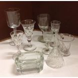 A collection of 19th century glasswares