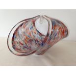 A Murano glass multicoloured bowl approx 30cm long.