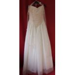 Ivory & blush pink wedding gown by Venus.  New and unused with pretty embroidery/jewel detail