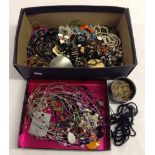 2 boxes of good costume jewellery to include pendants, chains etc