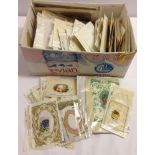 A vast collection of antique Victorian/Edwardian greetings card scrap for card making,