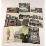 14 early 20th century postcards of Essex by Fred Spalding to include World War One recruits