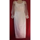 Stunning contemporary wedding dress by Affectionately Yours.  New and unused.  Princess line soft